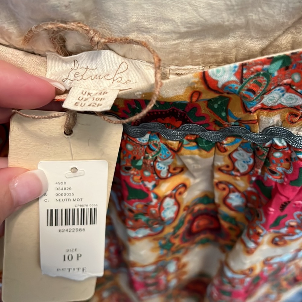 Anthropologie Let Me Be Abstract Ruffled Tank Petite - Picture 9 of 10
